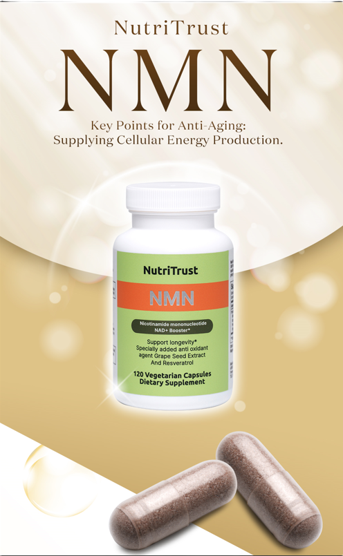 Best NMN Supplement with Resveratrol & Grape Seed Extract – 120 Acid-Resistant Capsules for Energy & Longevity